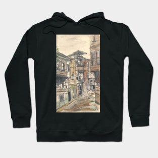 watercolor wash street Hoodie